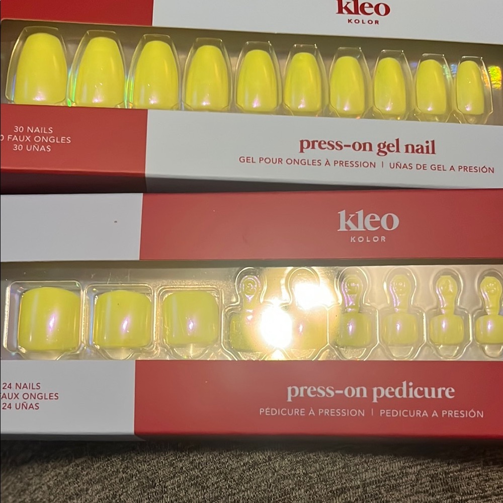 Neon Yellow Glossy Press-On Nails